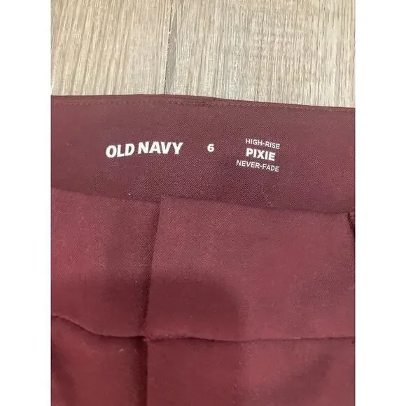 Old Navy Pixie Ankle Skinny Pants Slim Pocket Hi-Rise Stretch Women 6 Purple NWT - Picture 3 of 8
